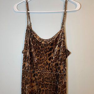 Plus Size Leopard Print Cami Dress